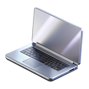 elegant traditional A sleek, silver laptop with the lid closed professional png