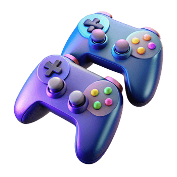 stunning vintage A set of gaming controllers 4K png