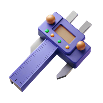 elegant creative A digital caliper for precise measurements professional png