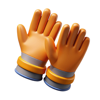 serene abstract A pair of work gloves exclusive png