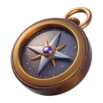 dramatic vintage Compass with Leather Strap Cutout Isolated detailed png