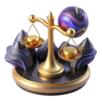 elegant contemporary Conceptual Scale Tipping Towards Reward Isolated original png
