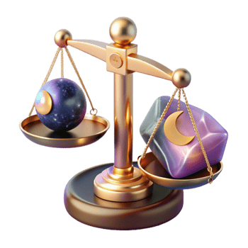 elegant traditional Conceptual Scale with Right and Wrong Text Isolated original png
