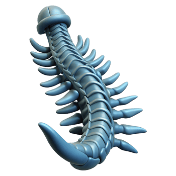 wonderful rustic Alien creature spine with bony protrusions, authentic png