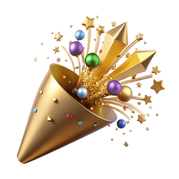 extraordinary traditional Confetti Explosion Side View Isolated Element genuine png