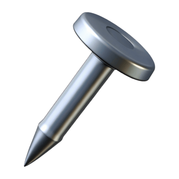 beautiful rustic Single nail, steel, pointed, 4K png