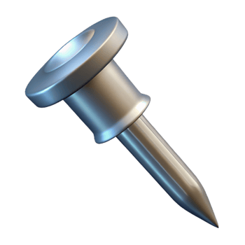 beautiful creative Single nail, steel, pointed, original png