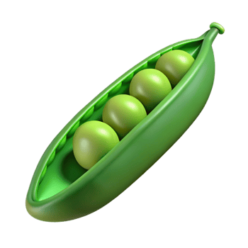 elegant vintage Green pea pod open professional png