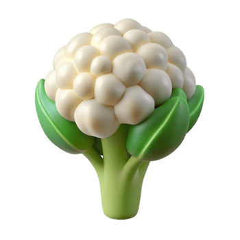 beautiful minimalist Cauliflower floret premium png