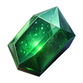 vibrant contemporary Deep Green Emerald Cut Gemstone Isolated genuine png