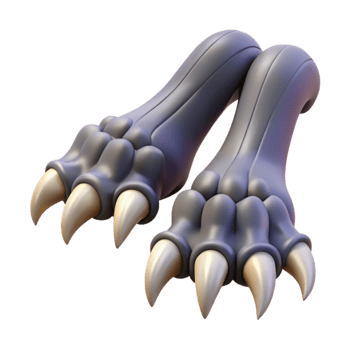 impressive rustic A pair of clawed dragon feet genuine png