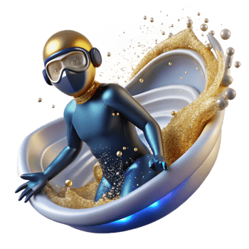 dramatic abstract Diver Entering Water Splashing Cutout professional png