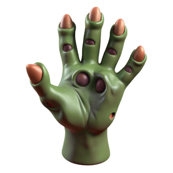 extraordinary abstract A scary, realistic zombie hand premium png