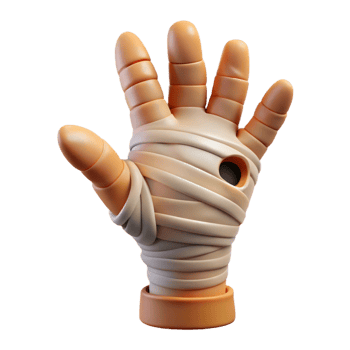 elegant rustic A scary, realistic mummy hand high quality png