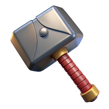wonderful rustic Mjolnir, Thor's hammer, powerful, detailed png