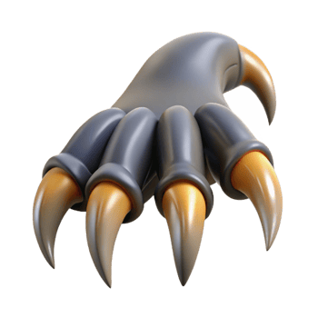 beautiful creative Harpy talons, sharp and dangerous, predatory, original png