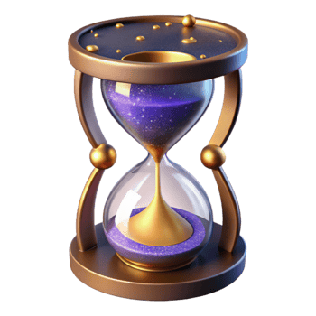 serene contemporary Empty Hourglass Isolated on Transparent Background with Sand premium png
