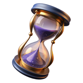 serene abstract Empty Hourglass with Falling Sand Transparent exclusive png
