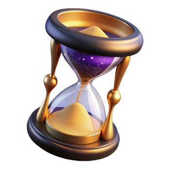 elegant creative Empty Hourglass with Falling Sand Transparent detailed png