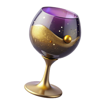 magnificent artistic Empty Wine Glass Cutout with Clear Glass genuine png