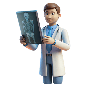 impressive creative Focused doctor examining an x-ray high quality png