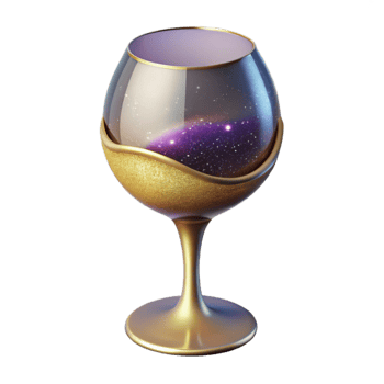 beautiful abstract Empty Wine Glass Side View Isolated Element png