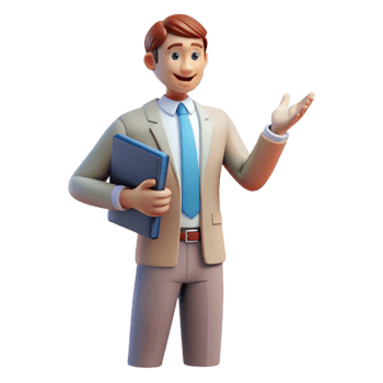 elegant rustic Inspiring teacher giving a lecture implied, not shown high quality png
