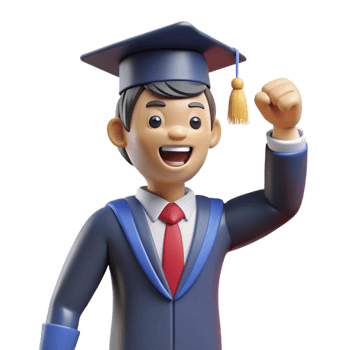 beautiful minimalist Successful graduate starting a new job implied, not shown detailed png