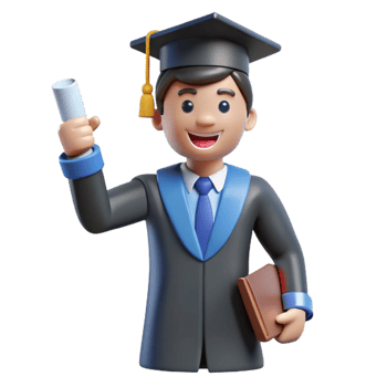 wonderful vintage Successful graduate starting a new job implied, not shown professional png