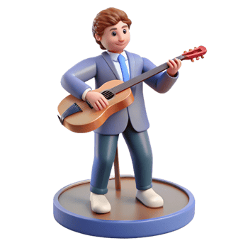 serene classic Virtuoso musician performing on stage implied, not shown high resolution png