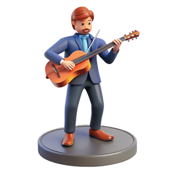 beautiful modern Virtuoso musician performing on stage implied, not shown genuine png
