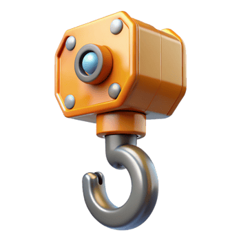 dramatic traditional Construction crane hook, high quality png