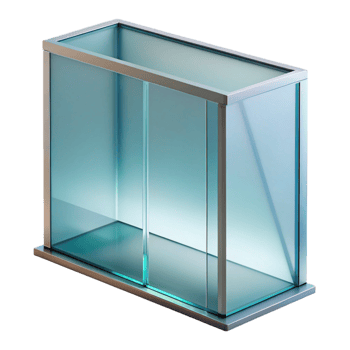 elegant modern Glass facade panel, authentic png