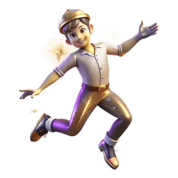 magnificent modern Energetic Tap Dancer Isolated with Rhythmic Footwork and Spotlight high resolution png