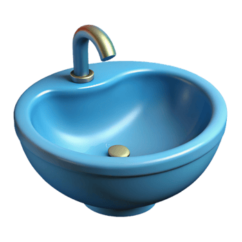 serene classic Ceramic bathroom sink, high quality png