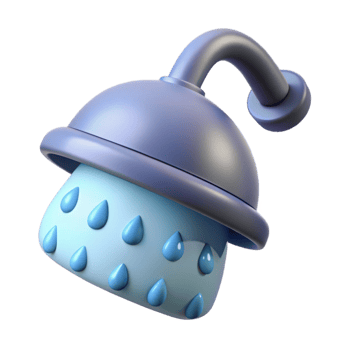 wonderful contemporary Shower head, rainfall, detailed png