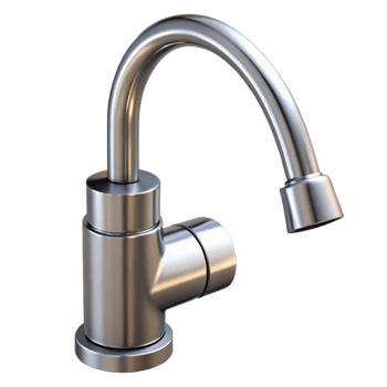 impressive rustic Kitchen faucet, stainless steel, high resolution png