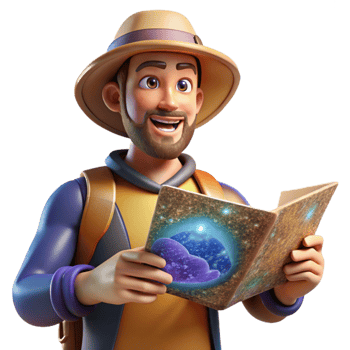 extraordinary artistic Explorer Holding Map Side View Transparent png