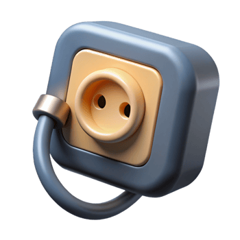 beautiful contemporary Electrical outlet, grounded, original png