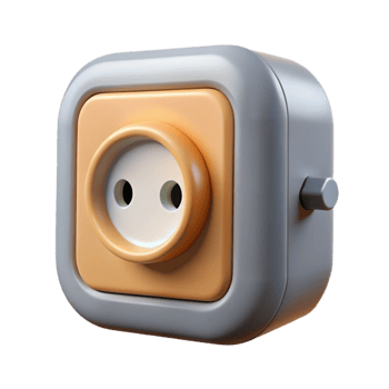 beautiful traditional Electrical outlet, grounded, professional png