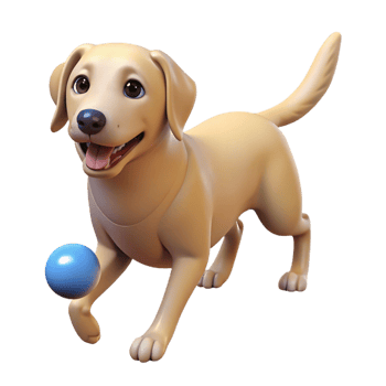 elegant artistic Labrador retriever, retrieving a ball ball not visible , high resolution png