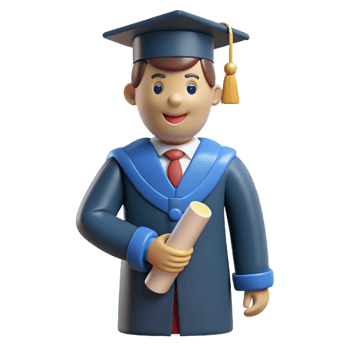 dramatic artistic Graduate student, holding diploma, premium png
