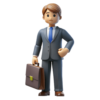 stunning contemporary Serious lawyer, holding a briefcase, high quality png