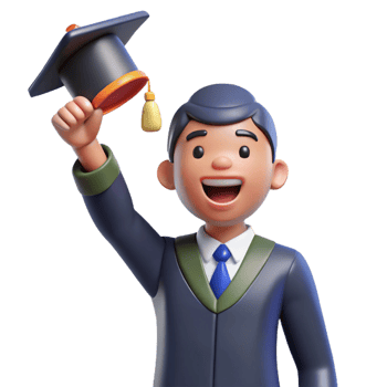 impressive artistic Happy graduate, throwing graduation cap cap not fully visible , authentic png