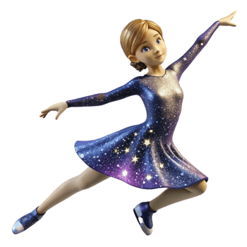 magnificent traditional Figure Skater Performing Spin Cutout with Elegant Rotation exclusive png