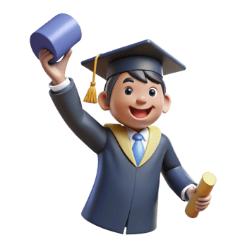 dramatic classic Happy graduate, throwing graduation cap cap not fully visible , authentic png
