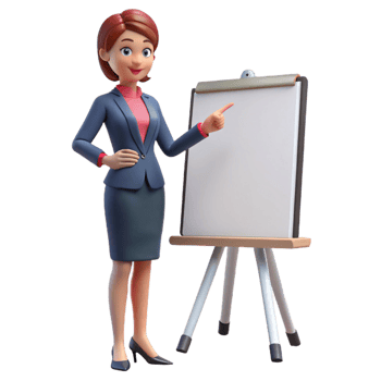 extraordinary traditional Businesswoman, giving a presentation presentation not visible , genuine png