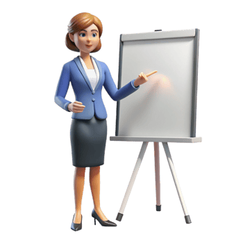 extraordinary modern Businesswoman, giving a presentation presentation not visible , professional png