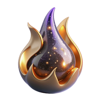 dramatic traditional Fire Flame with Embers Isolated original png