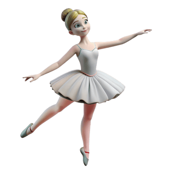 stunning modern Graceful ballerina, tutu, pointe shoes, original png